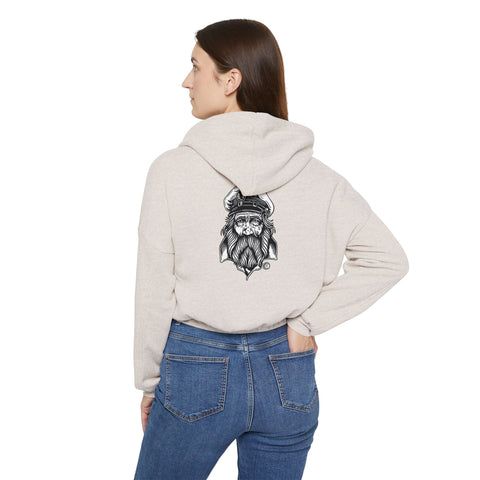 Olde Soul Pirate Jack Cropped Hoodie — Women's Cinched Hem