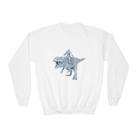 PIRATE RIDES A T-REX KIDS SWEATSHIRT