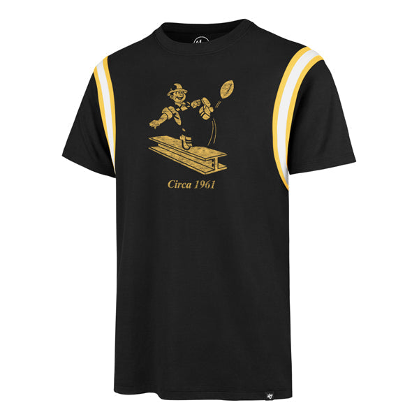 Pittsburgh Steelers Legacy Flint Black Premier Franklin Point T-shirt by Southern Sportz Store