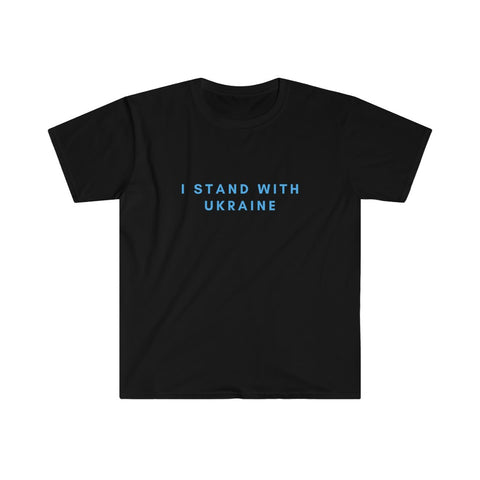 'I Stand With Ukraine' With Map Unisex Softstyle T-Shirt