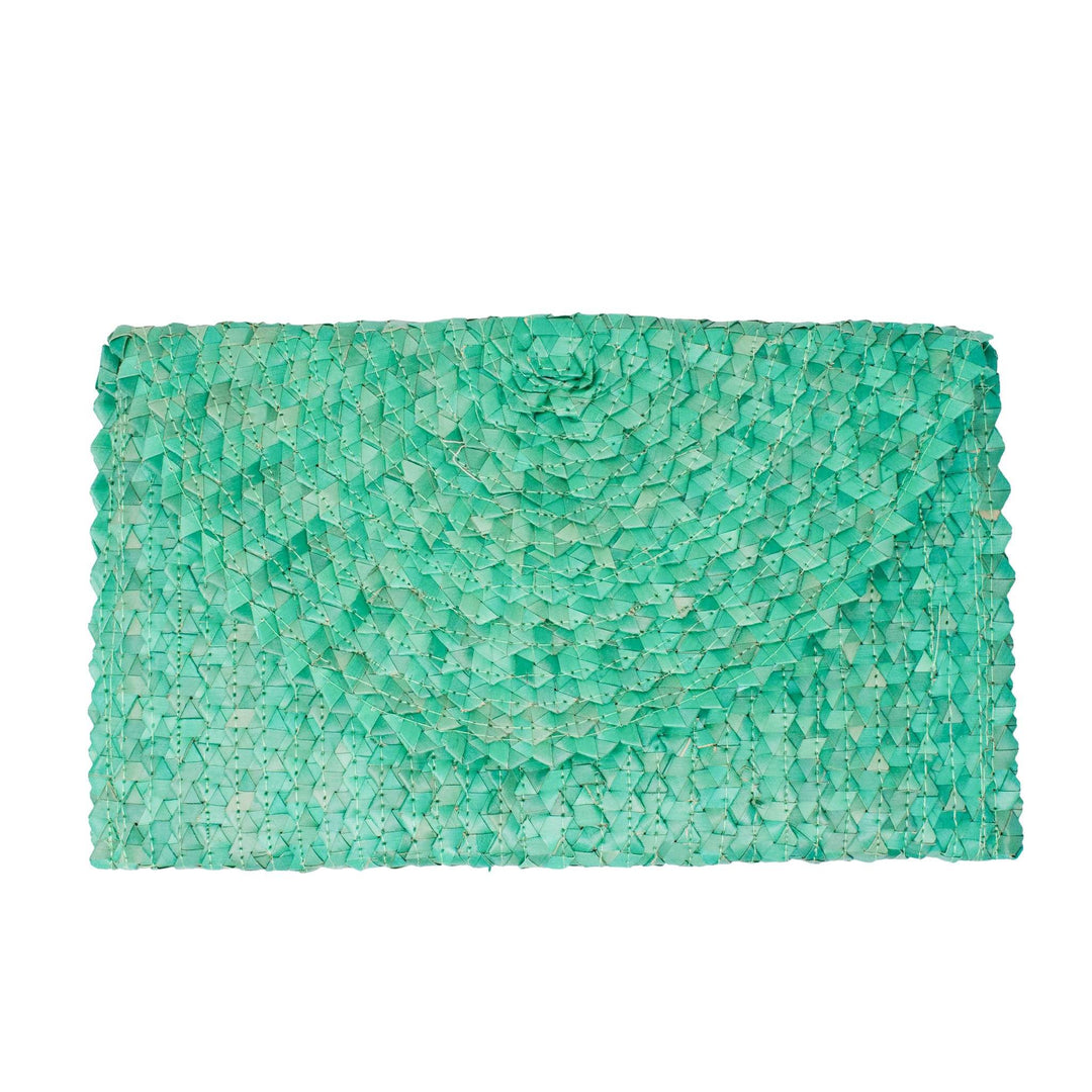 LIZZIE GRASS CLUTCH - TURQUOISE by POPPY + SAGE