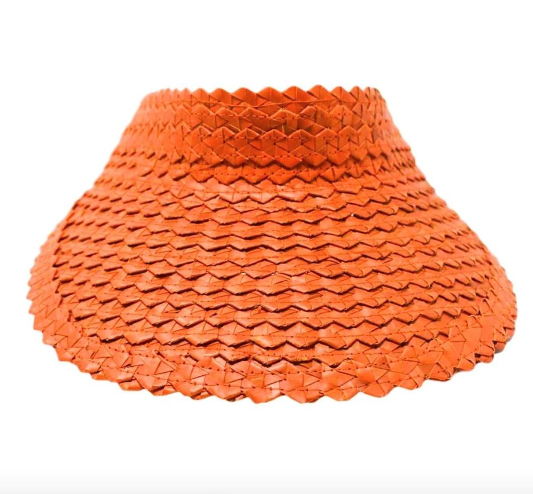 STRAW SUN VISOR - Orange by POPPY + SAGE