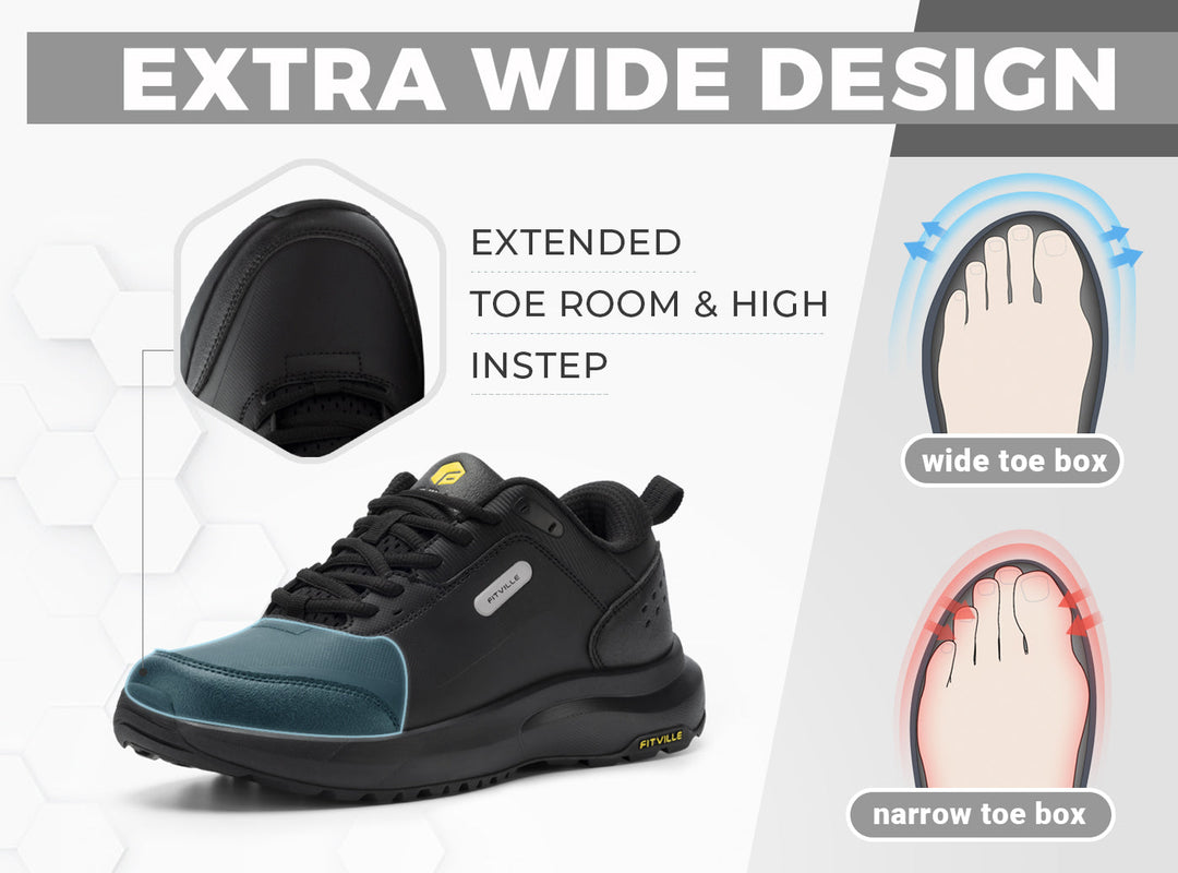 FitVille Men's Low-top Rugged Core Hiking Shoes by FitVille