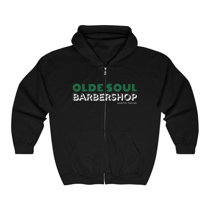 Olde Soul Barbershop Barber Full Zip Hooded Sweatshirt