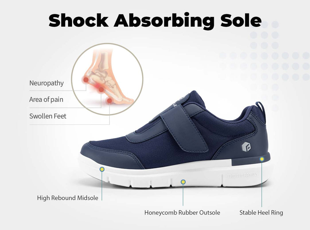 FitVille Men's EasyTop StrapEase Diabetic Shoes V4 by FitVille