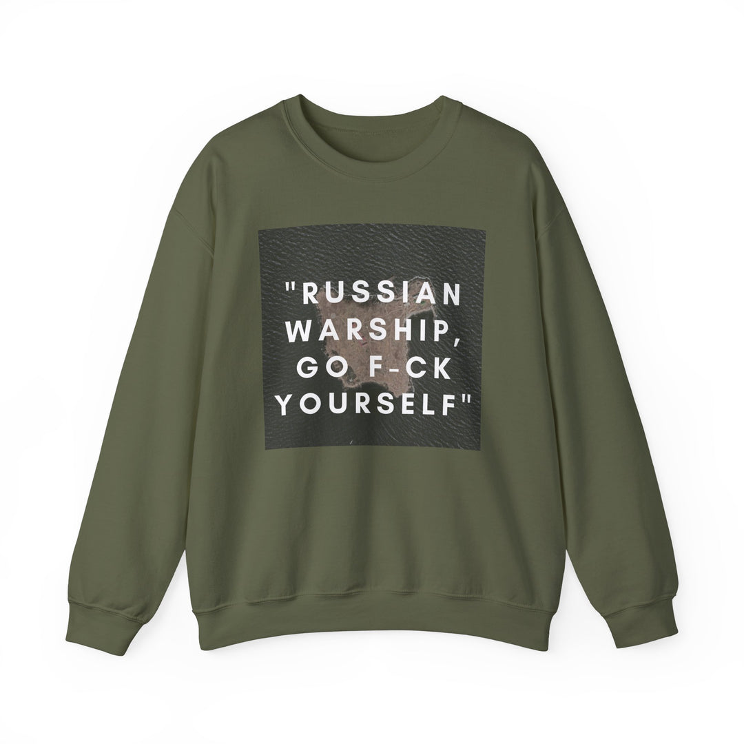 'RUSSIAN WARSHIP, GO F-CK YOURSELF' Heavy Blend Unisex Crewneck Sweatshirt