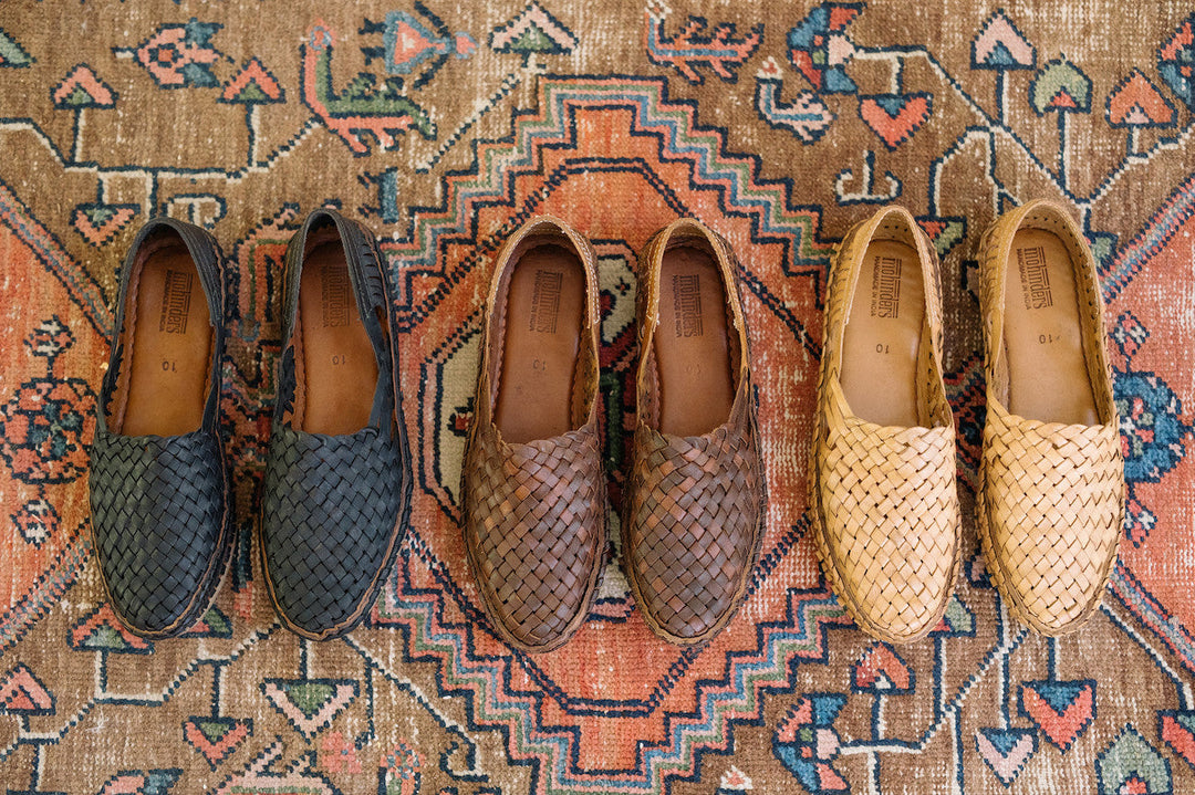 Woven Shoe in Honey + No Stripes by Mohinders