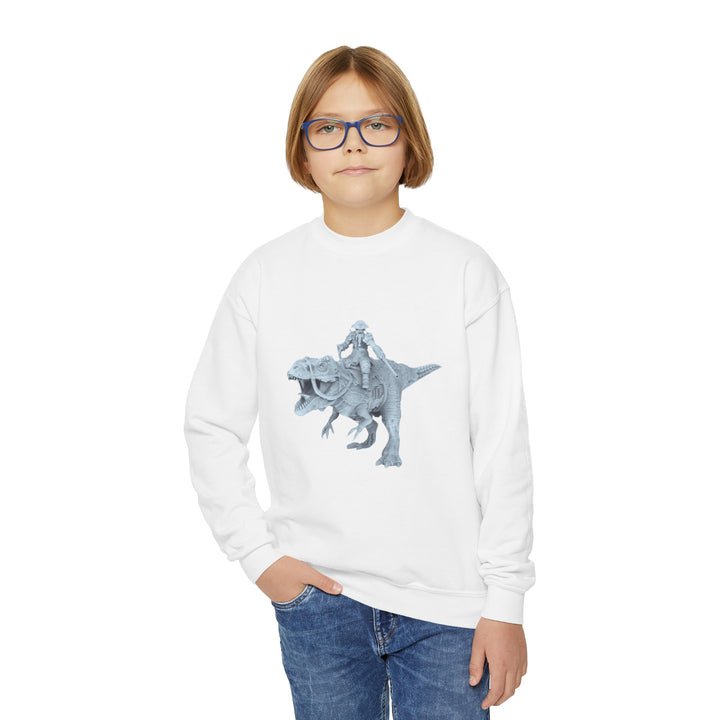 PIRATE RIDES A T-REX KIDS SWEATSHIRT