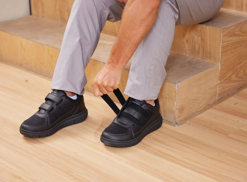 FitVille Men's EasyTop Duo Strap Diabetic Shoes V3 by FitVille