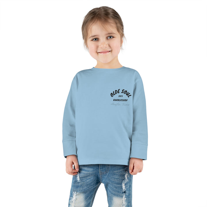 Olde Soul Stickers Toddler Kids Long Sleeve Tee