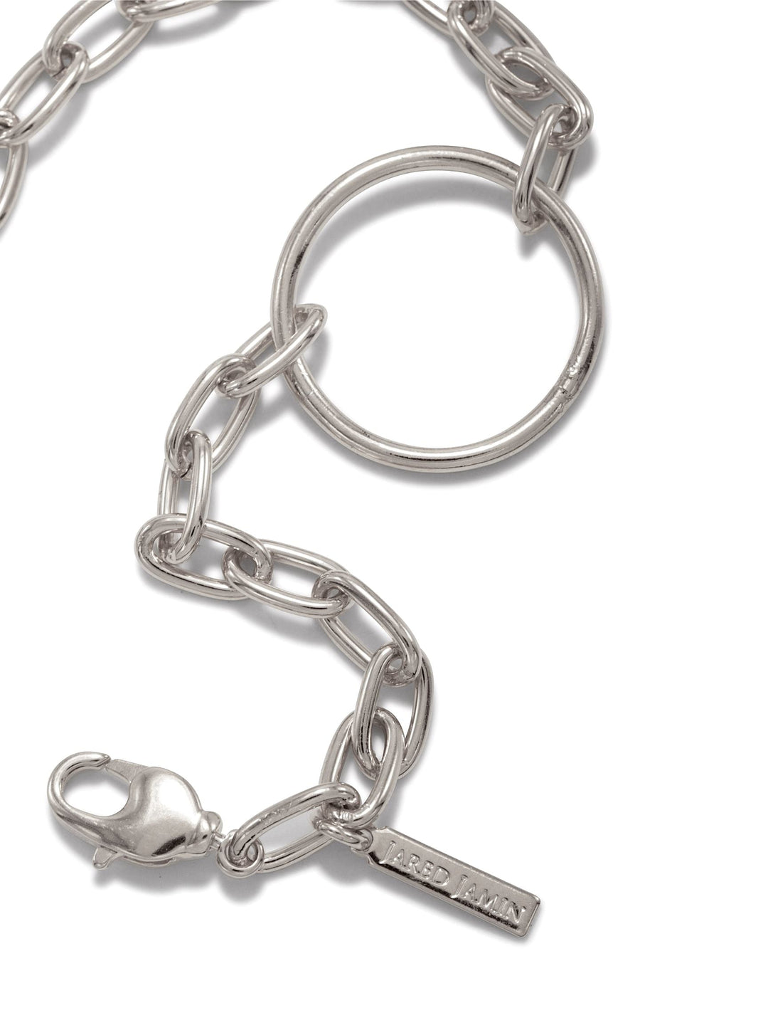 Silver Chain Reaction Ellipse Bracelet by JAREDJAMIN Jewelry