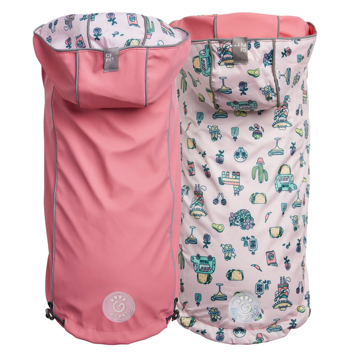 Reversible Elasto-Fit Raincoat - Pink/Pink by GF Pet