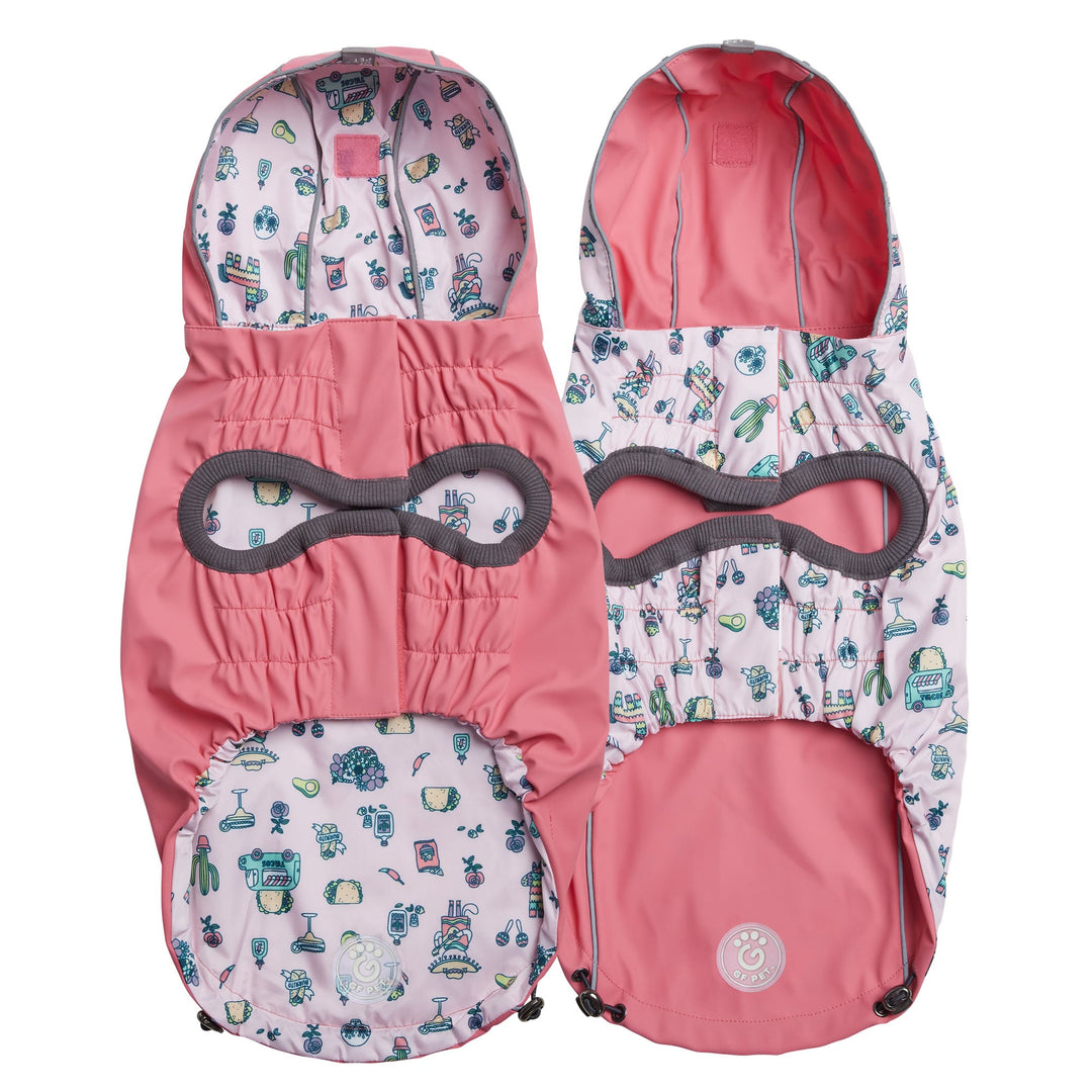 Reversible Elasto-Fit Raincoat - Pink/Pink by GF Pet