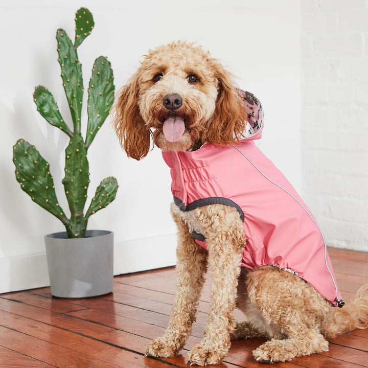 Reversible Elasto-Fit Raincoat - Pink/Pink by GF Pet
