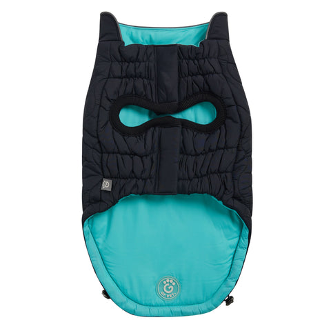 Reversible Chalet Jacket - Black/Aqua by GF Pet