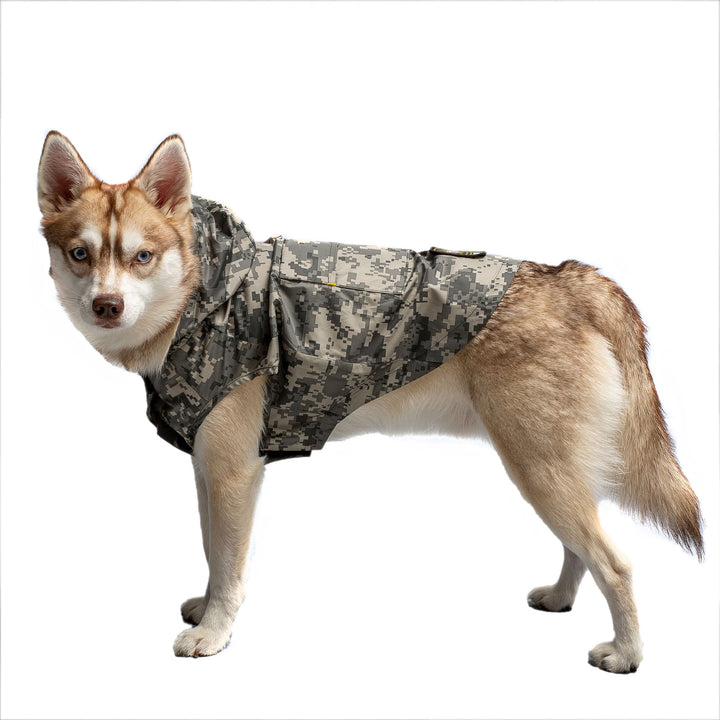 US Army Packable Dog Raincoat - Camo by GF Pet