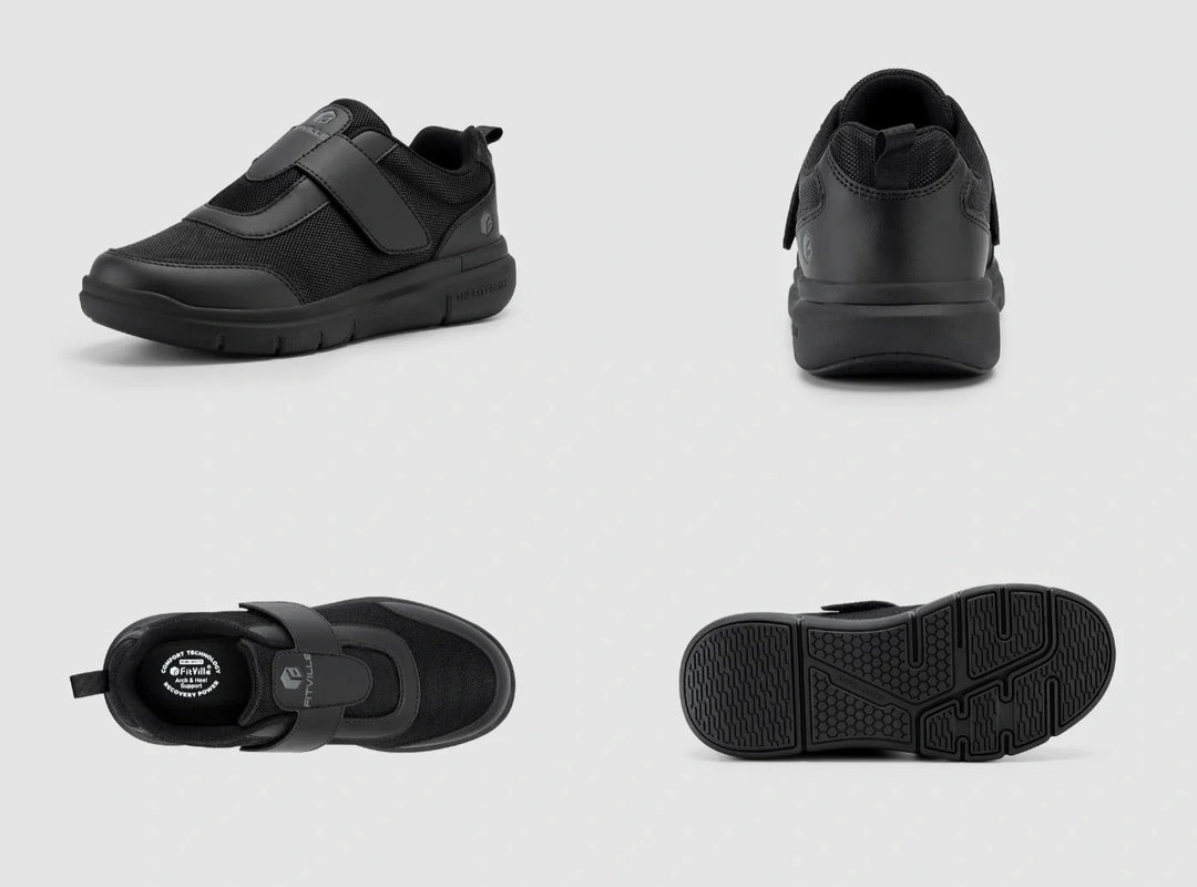 FitVille Men's EasyTop StrapEase Diabetic Shoes V4 by FitVille