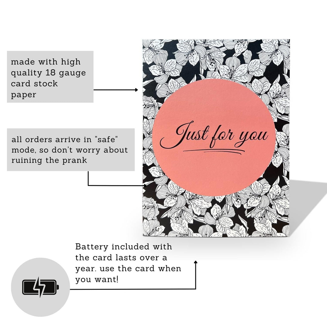 Just For You - Moaning Prank Card by DickAtYourDoor