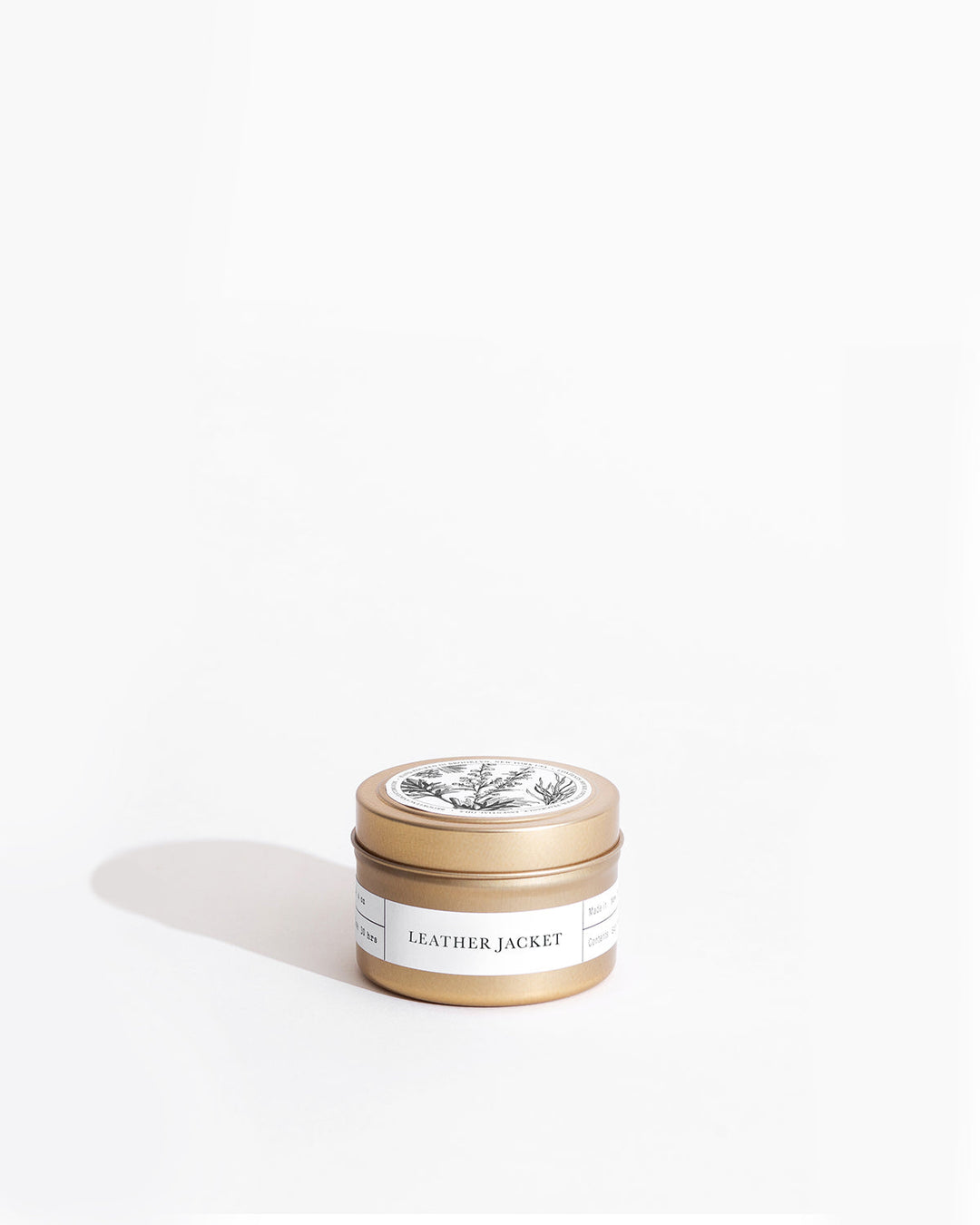 Leather Jacket Gold Travel Candle by Brooklyn Candle Studio