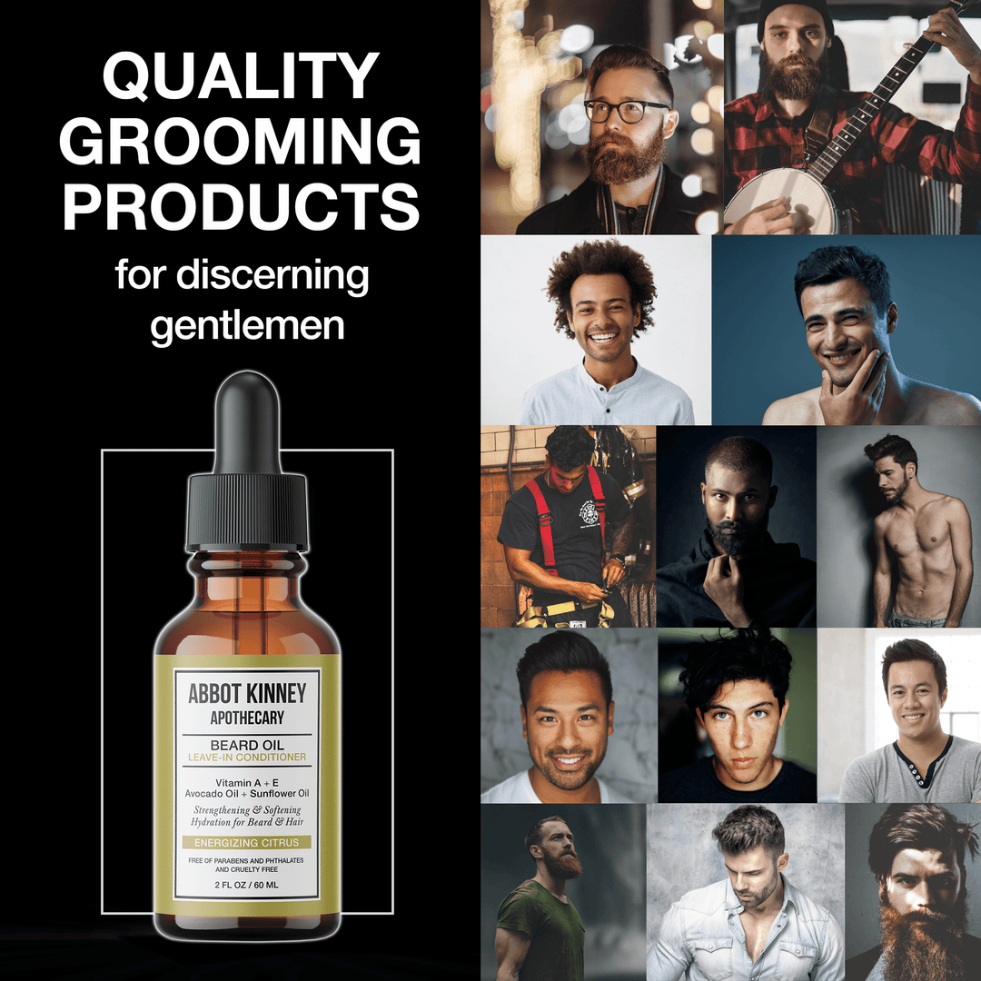 Softening Beard and Mustache Oil, Strengthens and Conditions, Energizing Citrus, 2oz by Abbot Kinney Apothecary by  Los Angeles Brands