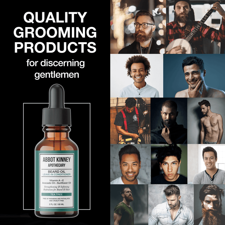 Softening Beard and Mustache Oil, Strengthens and Conditions, Tea Tree, 2 oz by Abbot Kinney Apothecary by  Los Angeles Brands