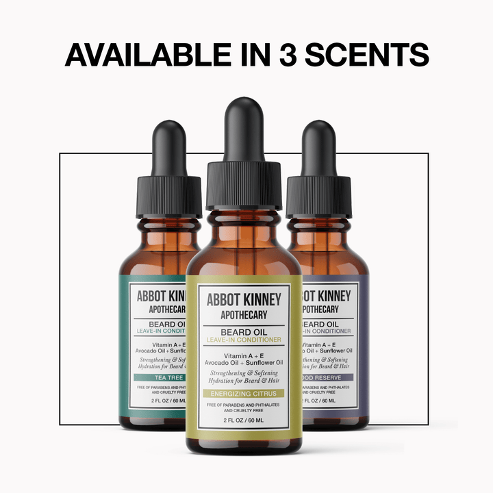 Softening Beard and Mustache Oil, Strengthens and Conditions, Wood Reserve, 2oz by Abbot Kinney Apothecary by  Los Angeles Brands