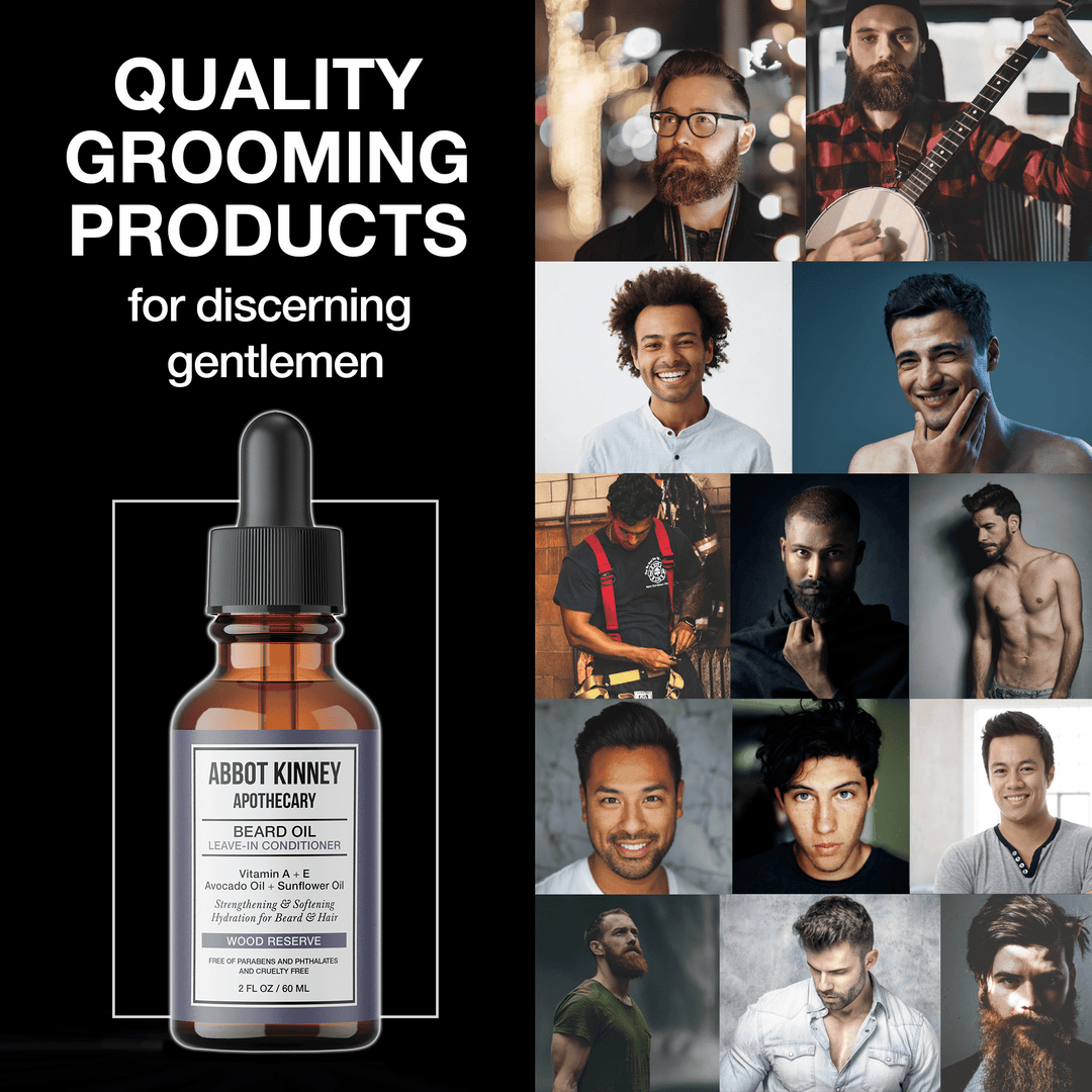 Softening Beard and Mustache Oil, Strengthens and Conditions, Wood Reserve, 2oz by Abbot Kinney Apothecary by  Los Angeles Brands