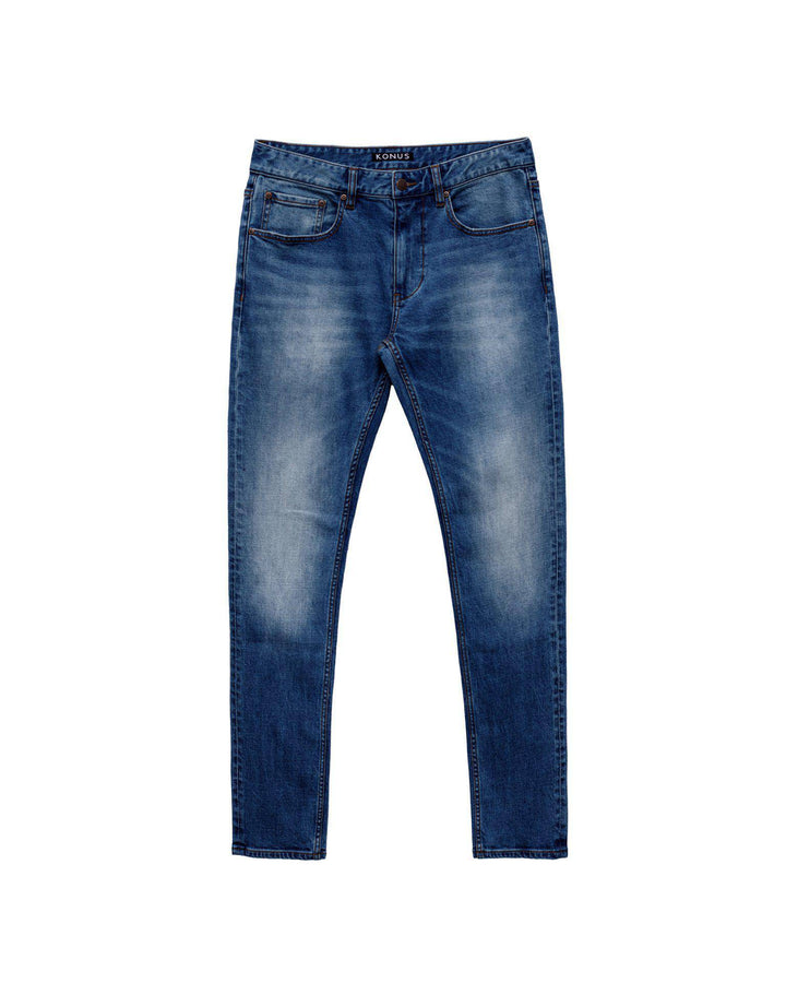 Konus Men's Slim Basic Blue Denim by Shop at Konus