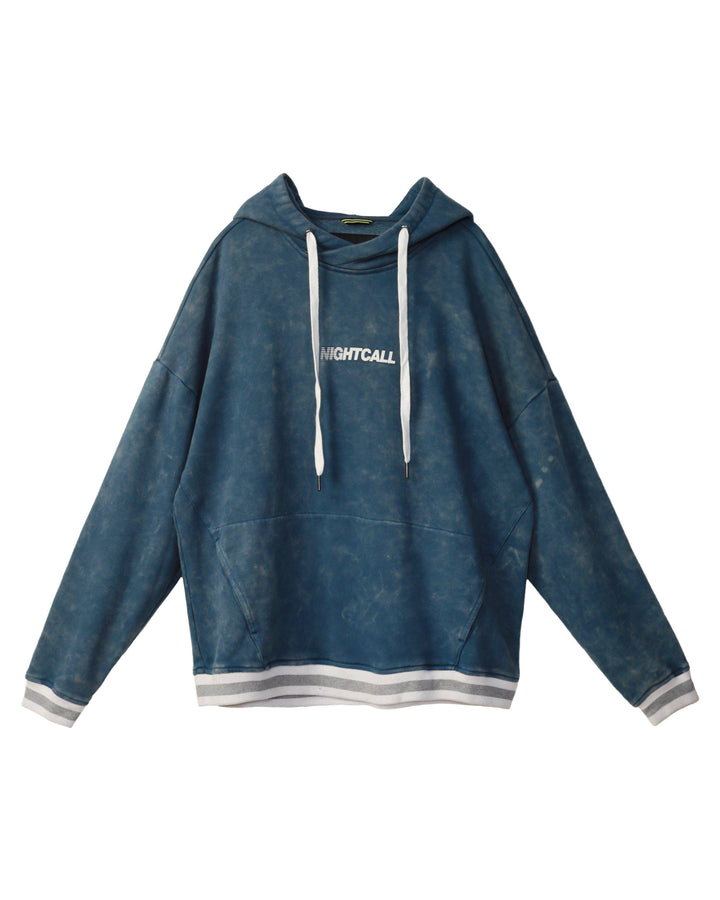 Konus Men's Acid Wash Pullover Hoodie in Blue by Shop at Konus