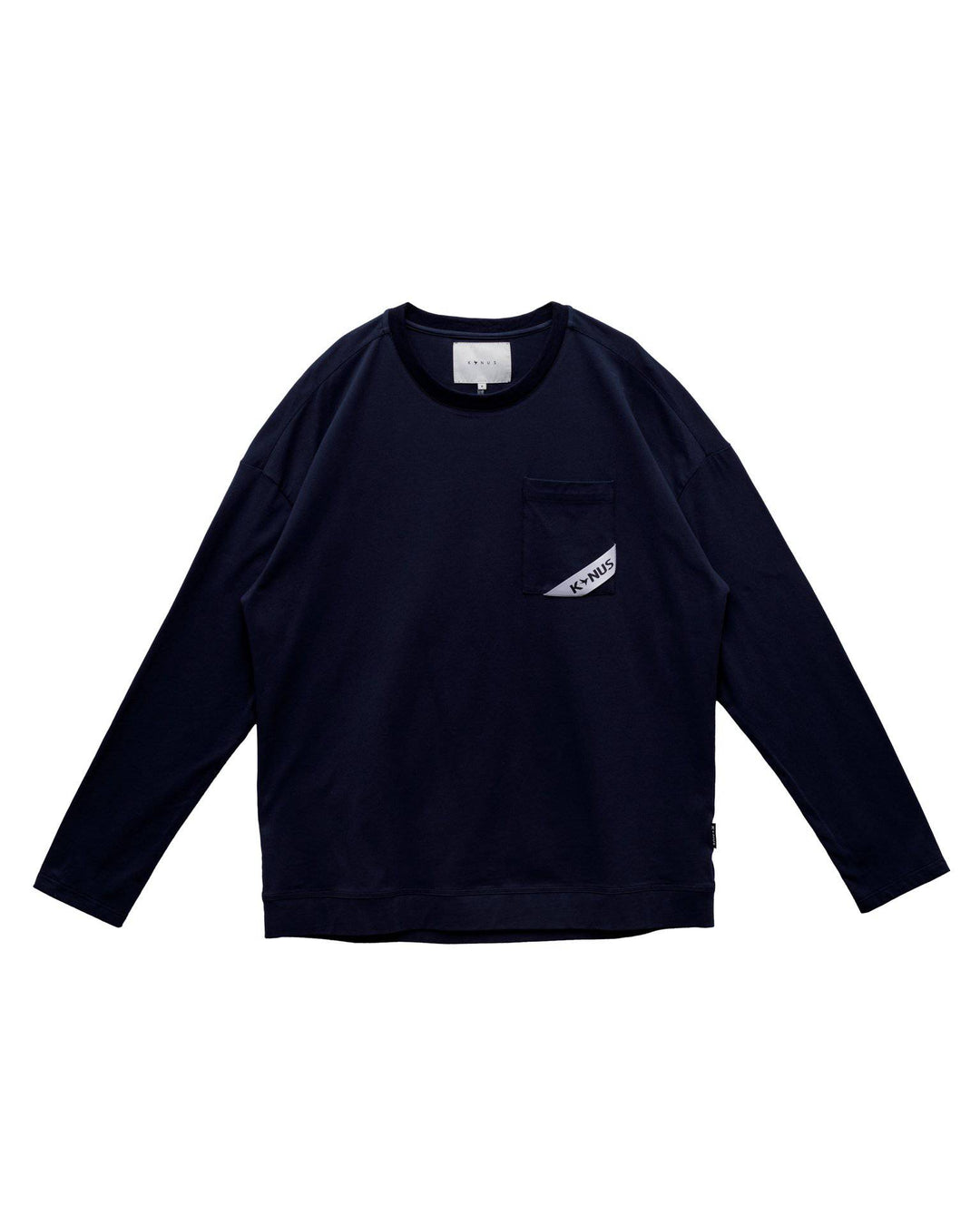 Konus Men's Long Sleeve Oversize Pocket Tee in Navy by Shop at Konus