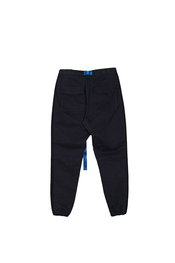 Konus Men's Woven Jogger with Tape in Navy by Shop at Konus