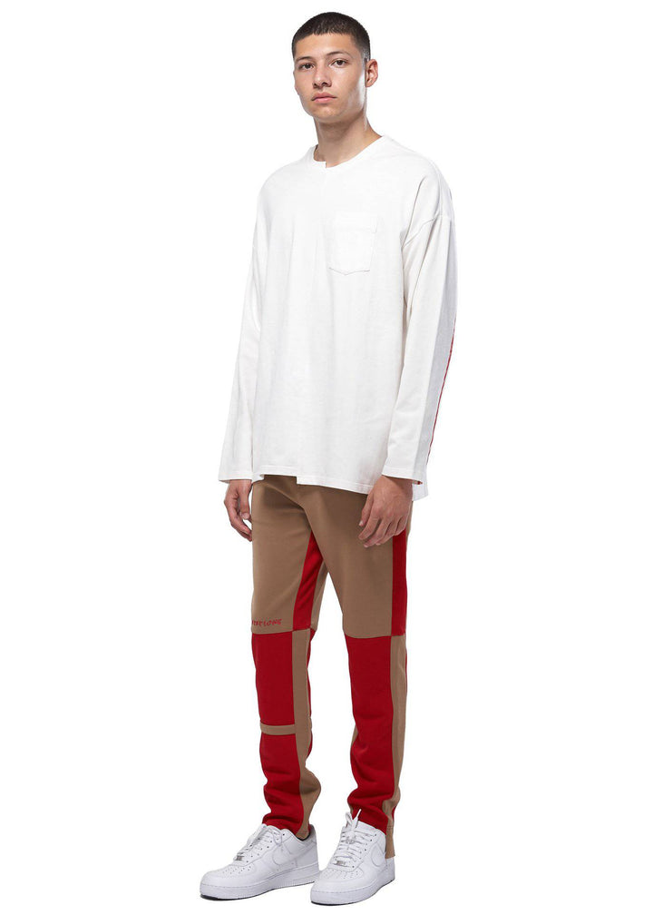 Konus Men's Unbalanced Hem Long Sleeve Tee in White by Shop at Konus