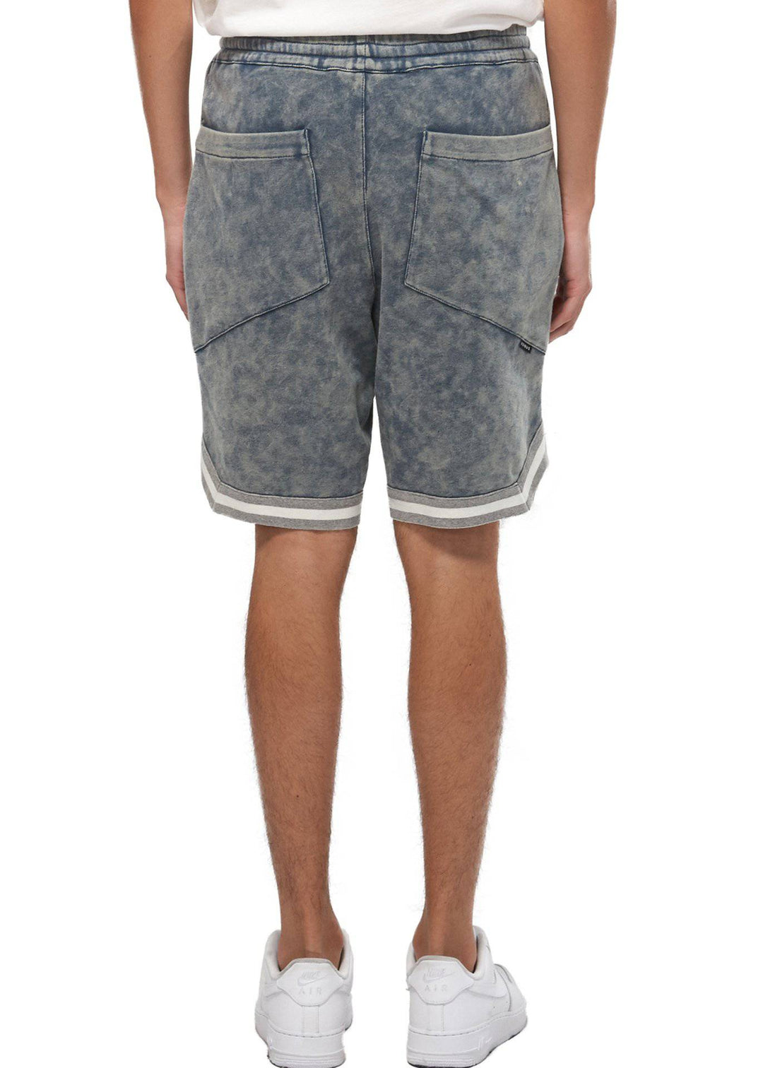 Konus Men's Acid Wash Knit Shorts in Blue by Shop at Konus