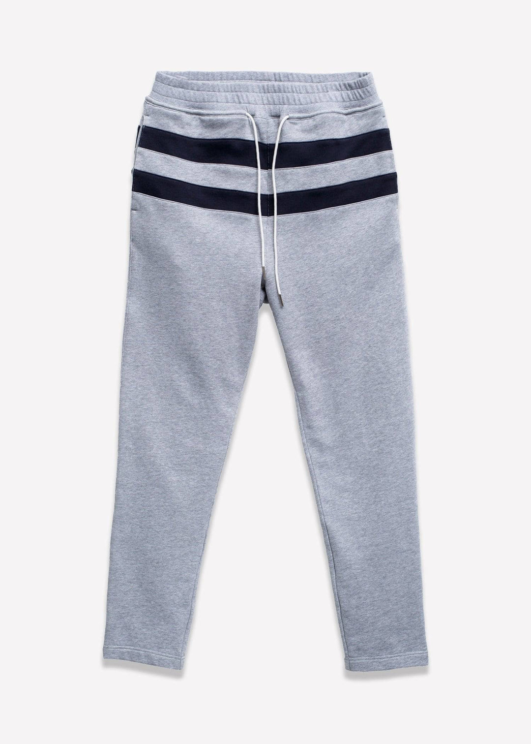 Konus Men's Stripe Sweatpants in Heather Grey by Shop at Konus