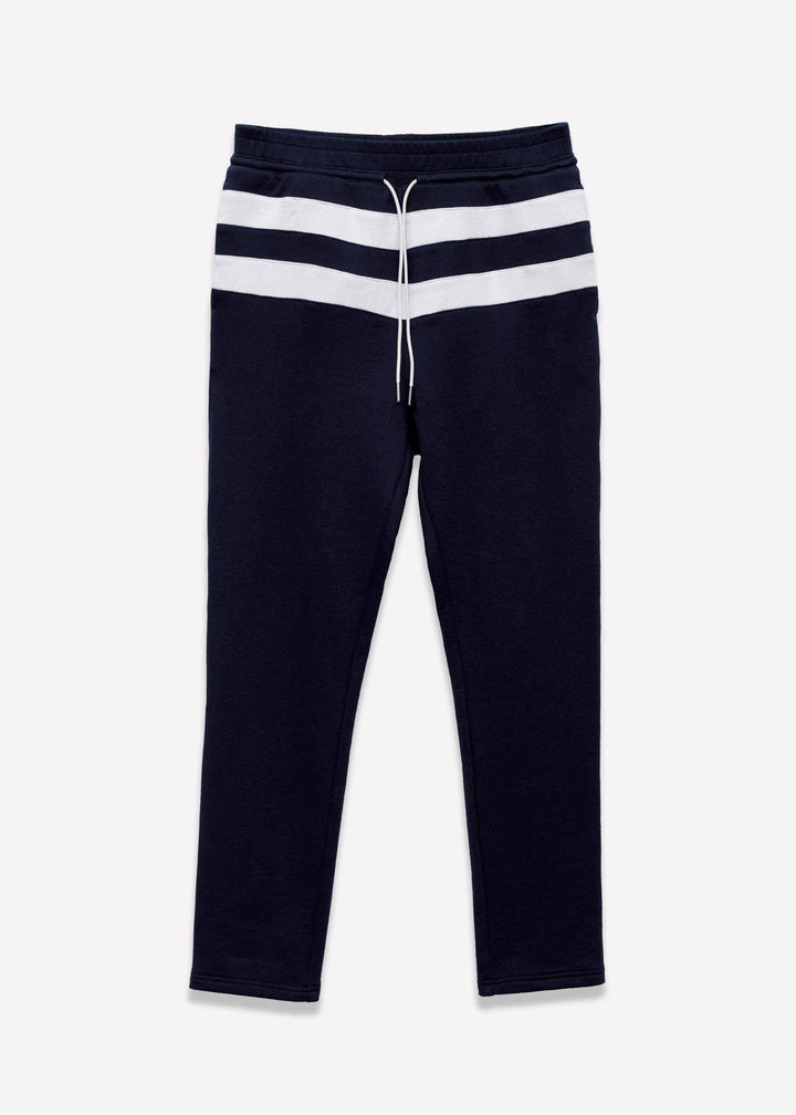 Konus Men's Stripe Sweatpants in Navy by Shop at Konus