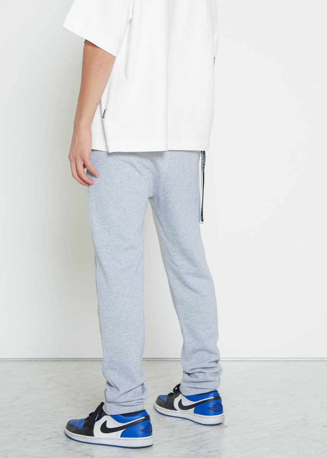 Konus Men's Stripe Sweatpants in Heather Grey by Shop at Konus