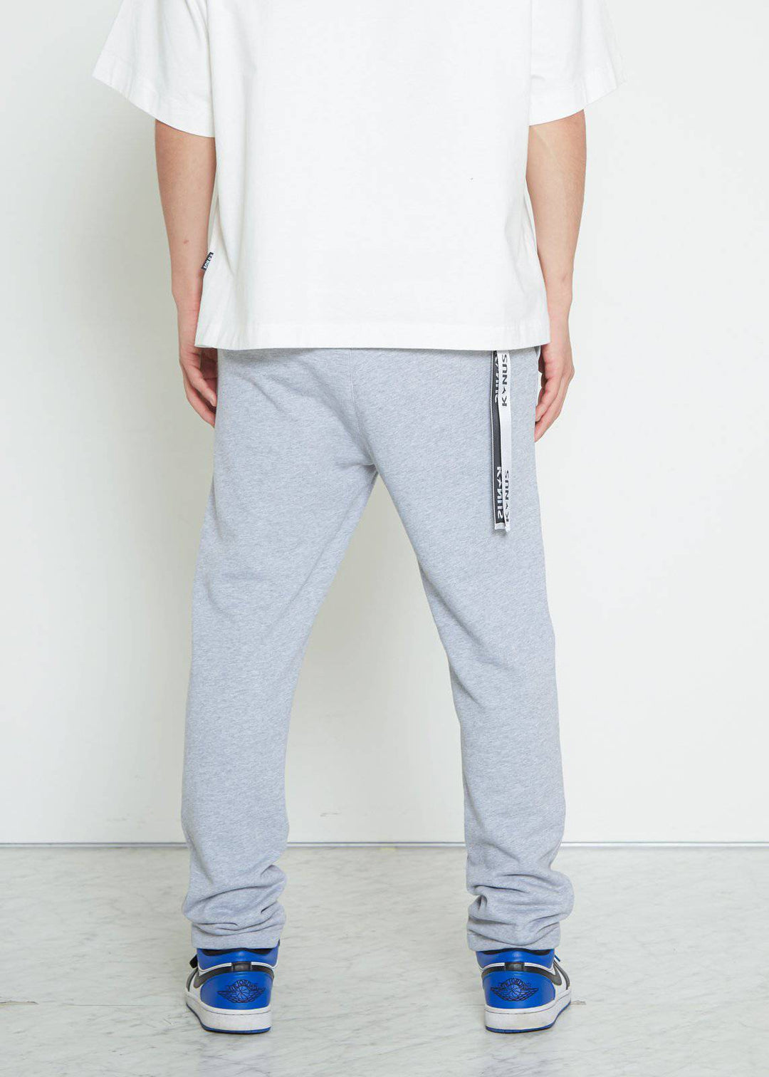 Konus Men's Stripe Sweatpants in Heather Grey by Shop at Konus