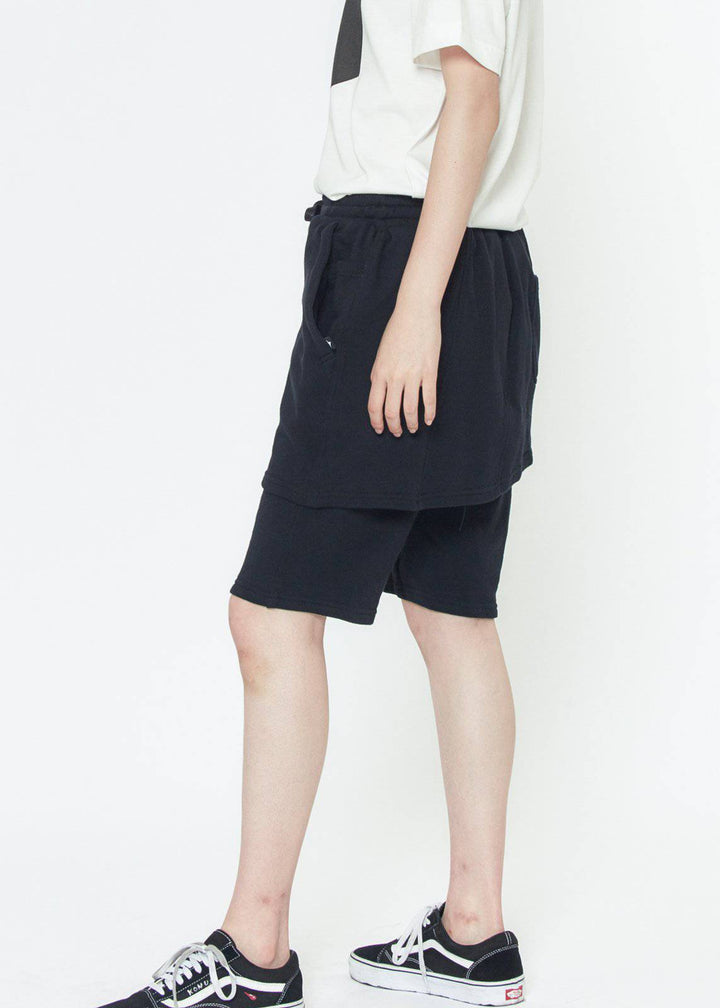 Konus Men's Skirted Shorts in Black by Shop at Konus