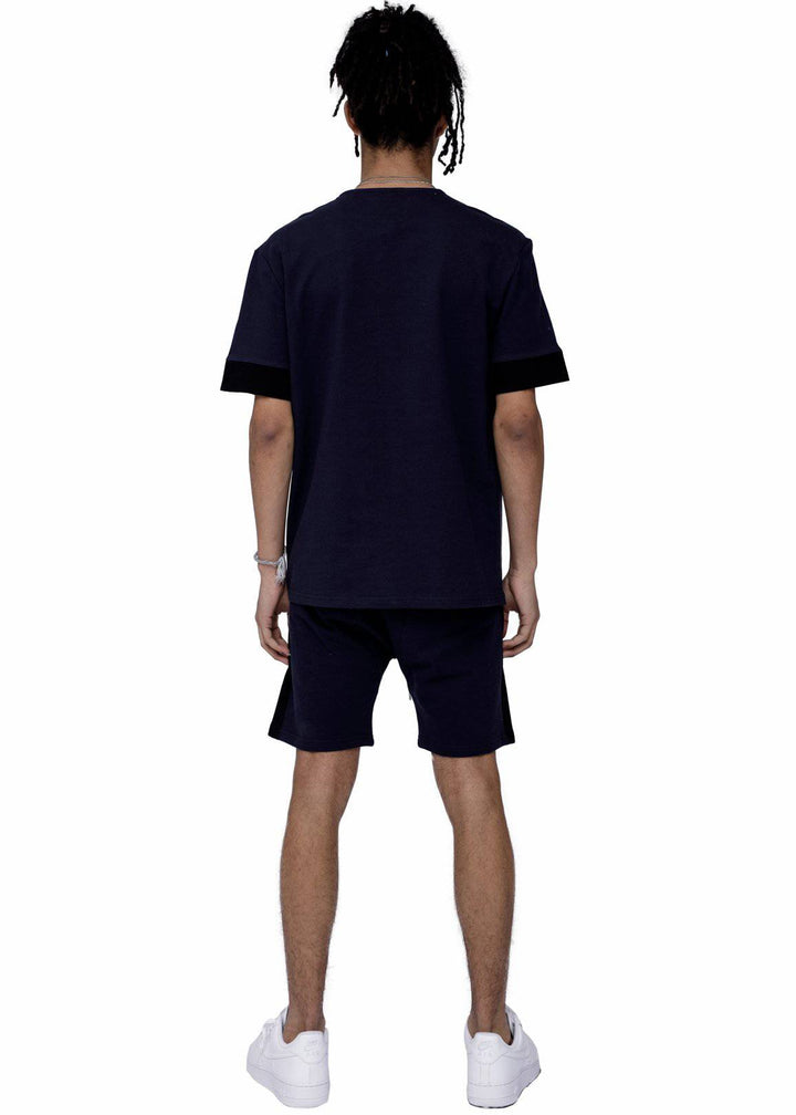 Konus Men's Ss Henley Tee / Owen In Navy by Shop at Konus