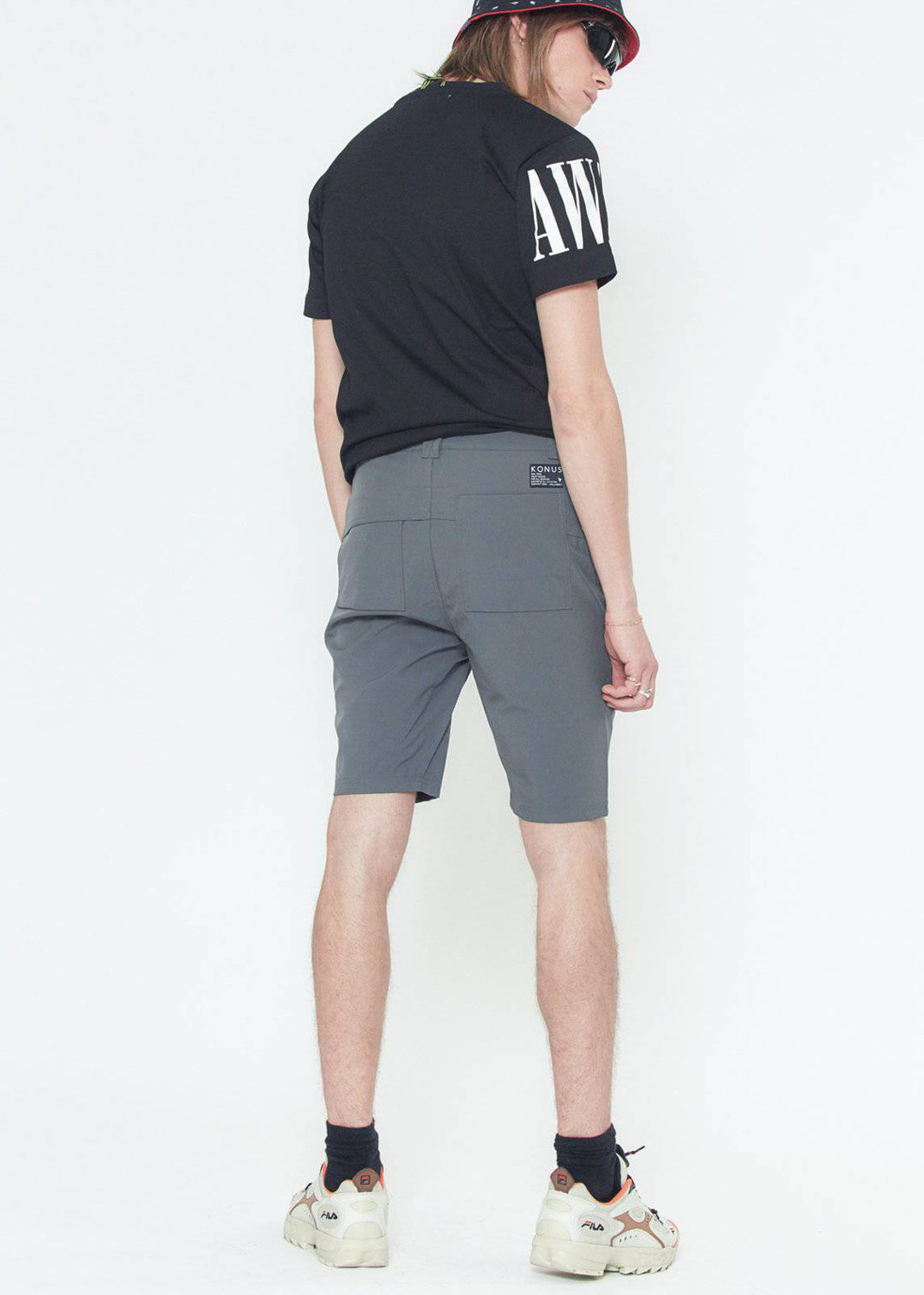 Konus Men's Shorts w/ Asymmetrical Zipper Fly by Shop at Konus