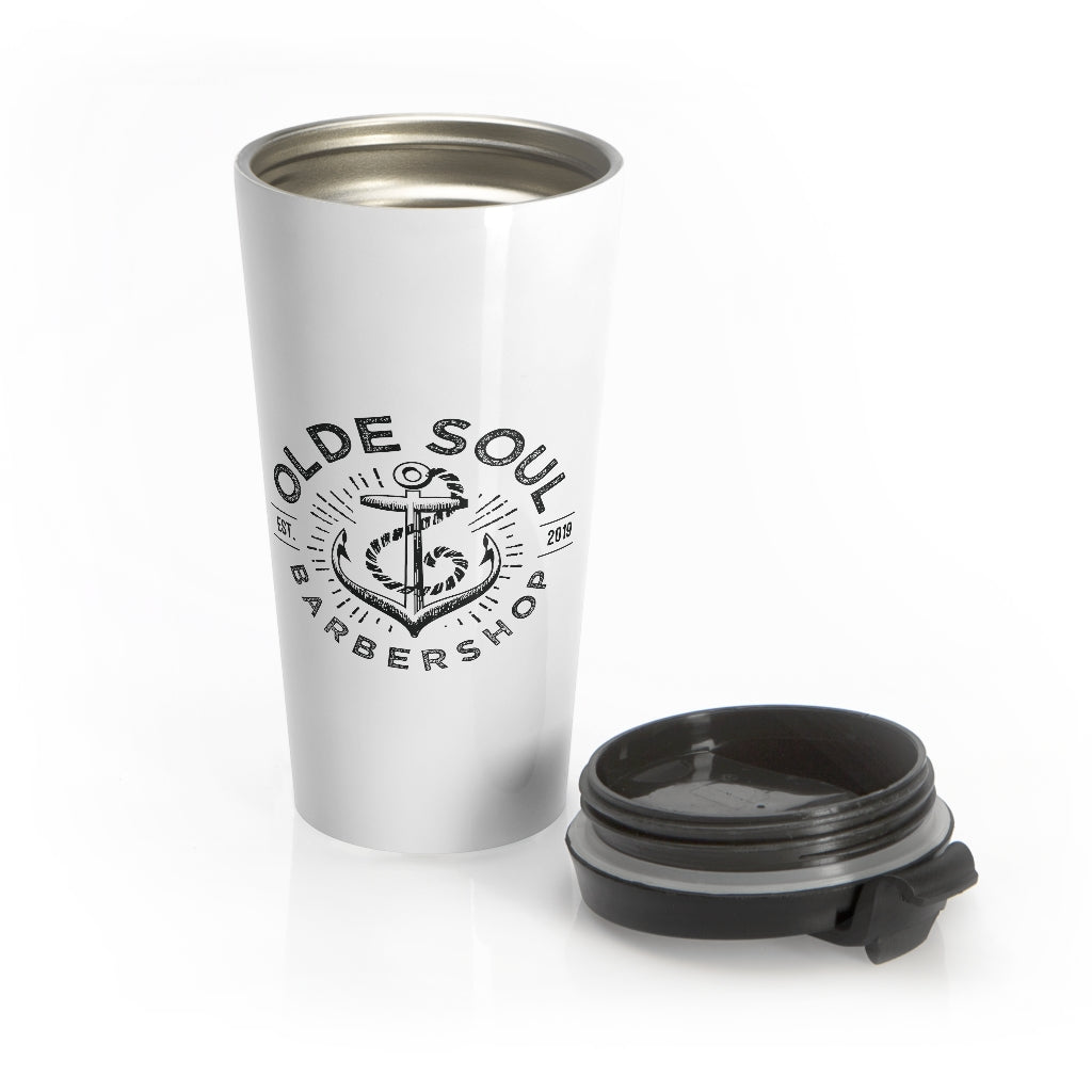 OSB White Stainless Steel Travel Mug