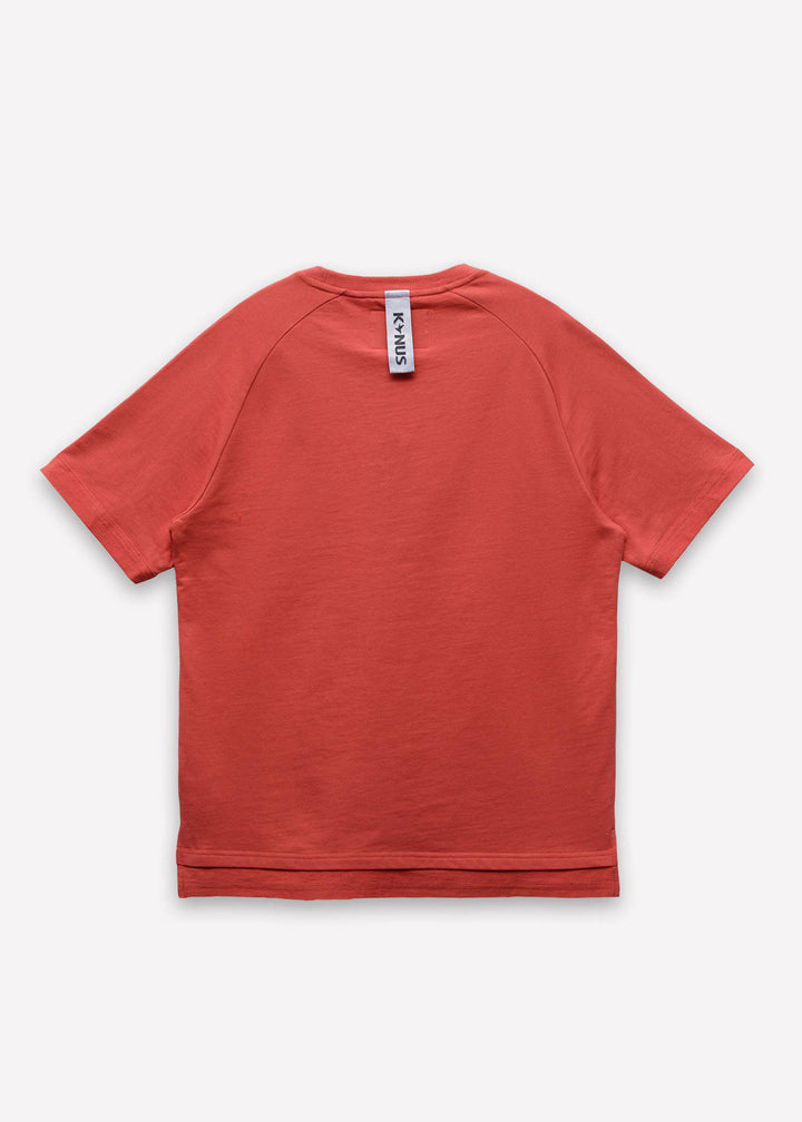 Konus Men's Short Sleeve Raglan Crewneck Tee in Red by Shop at Konus