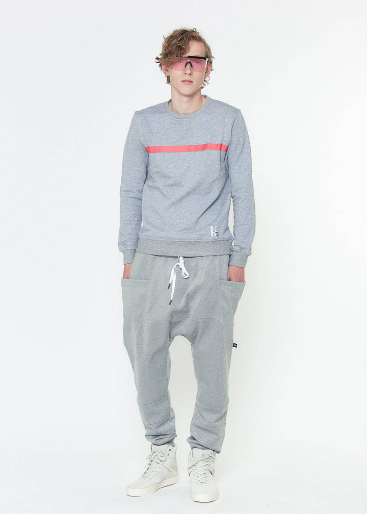 Konus Men's Community French Terry Crew in Grey by Shop at Konus