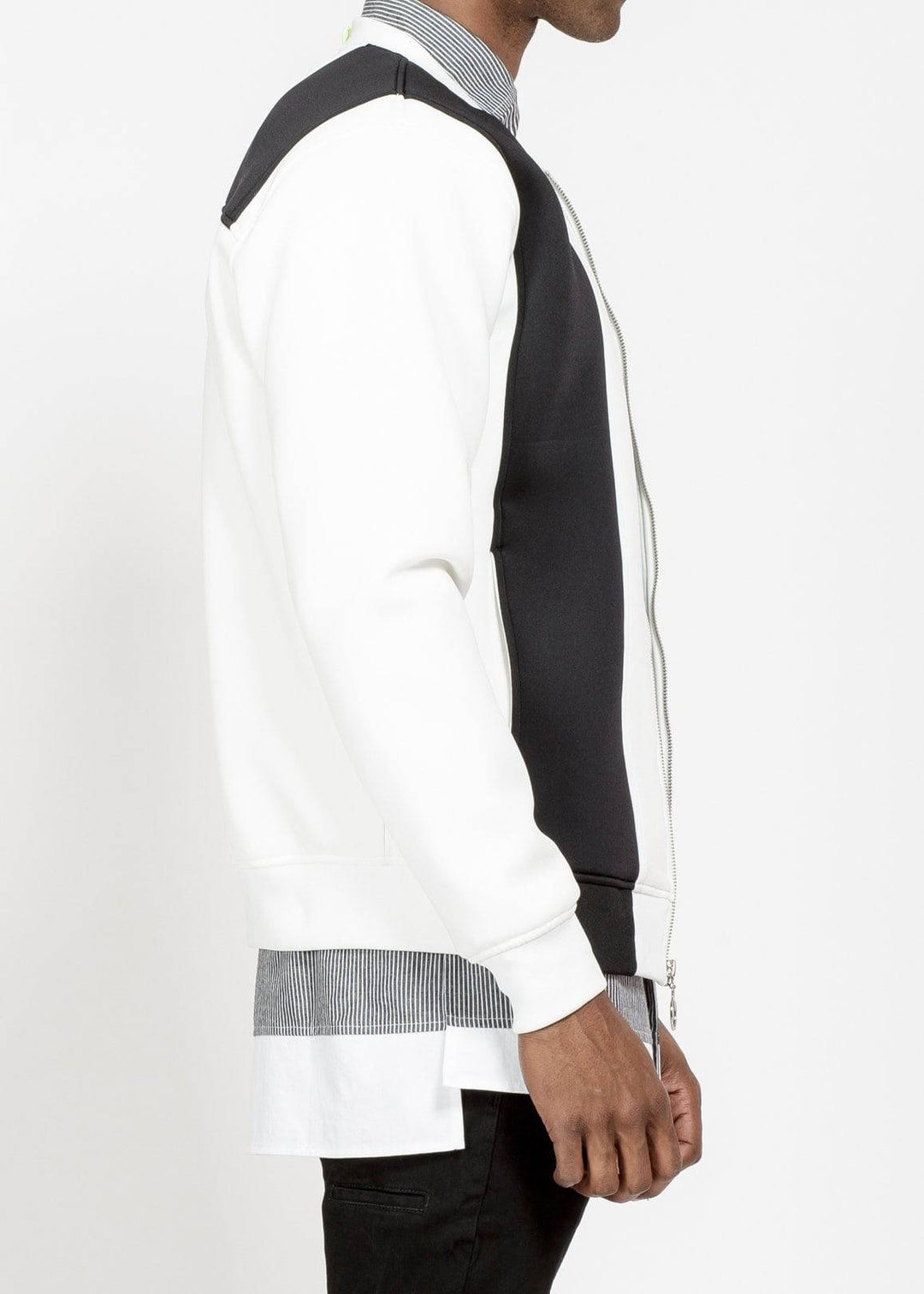 Konus Men's Neoprene Bomber Jacket in White by Shop at Konus