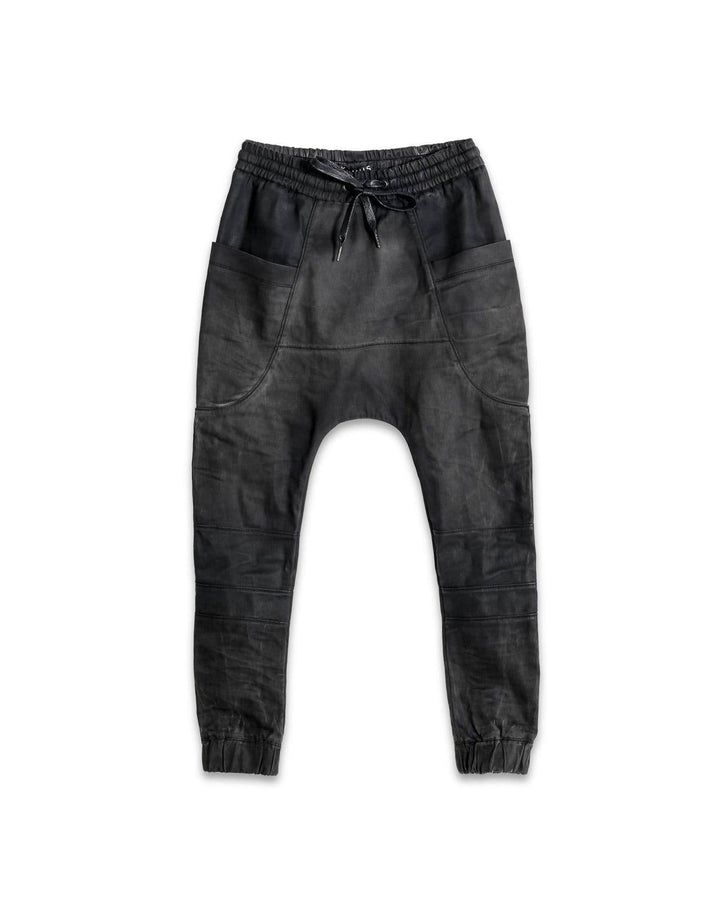 Konus Men's Drop Crotch Sweatpants in Black by Shop at Konus