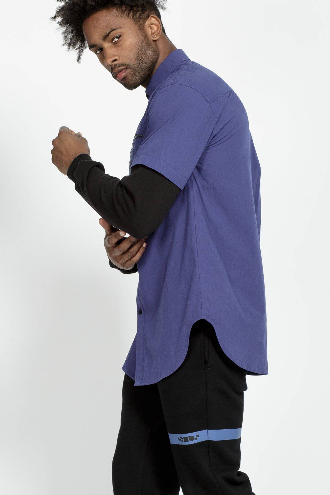 Men's 2 Layer Shirt in Deep Cobalt by Shop at Konus