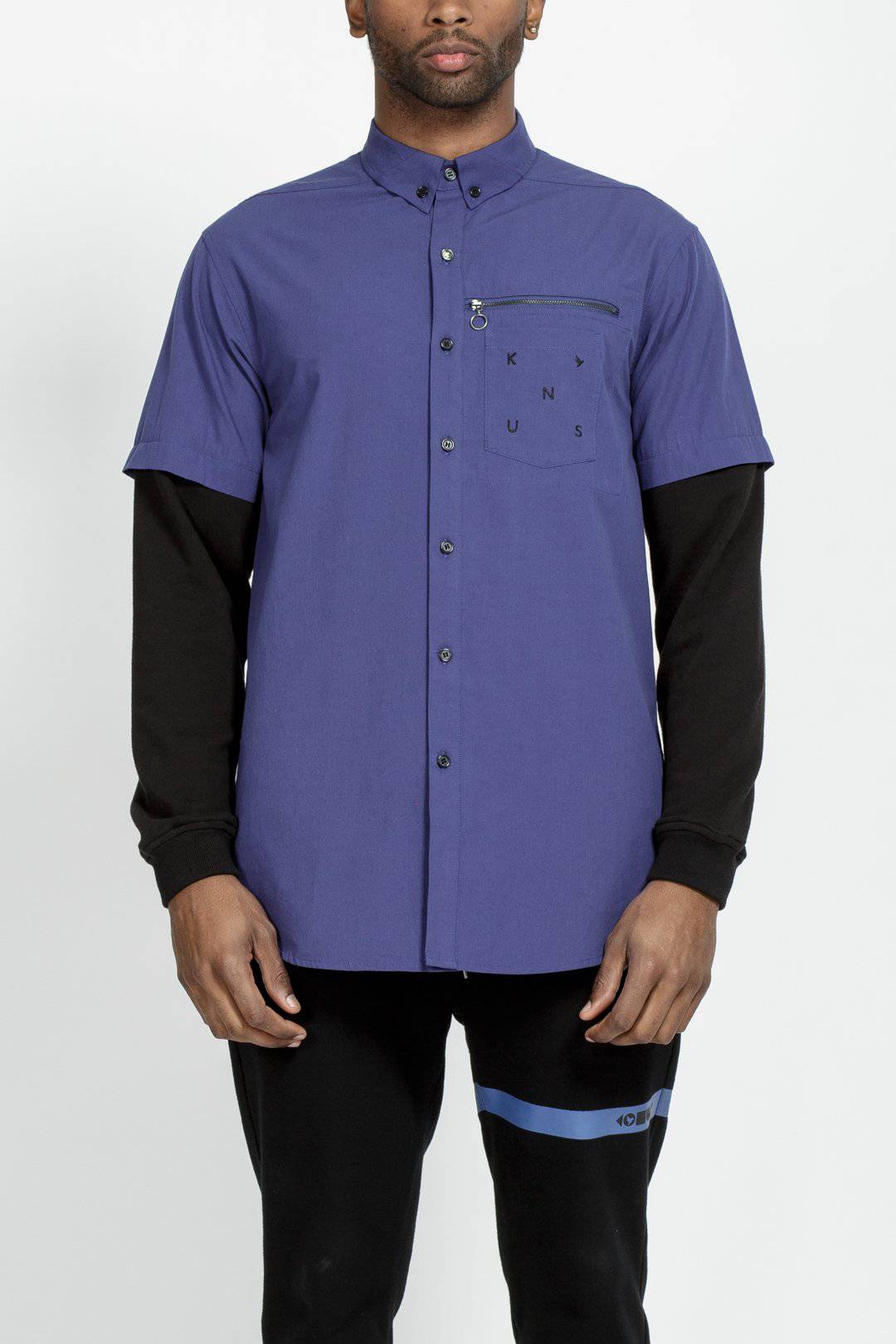 Men's 2 Layer Shirt in Deep Cobalt by Shop at Konus