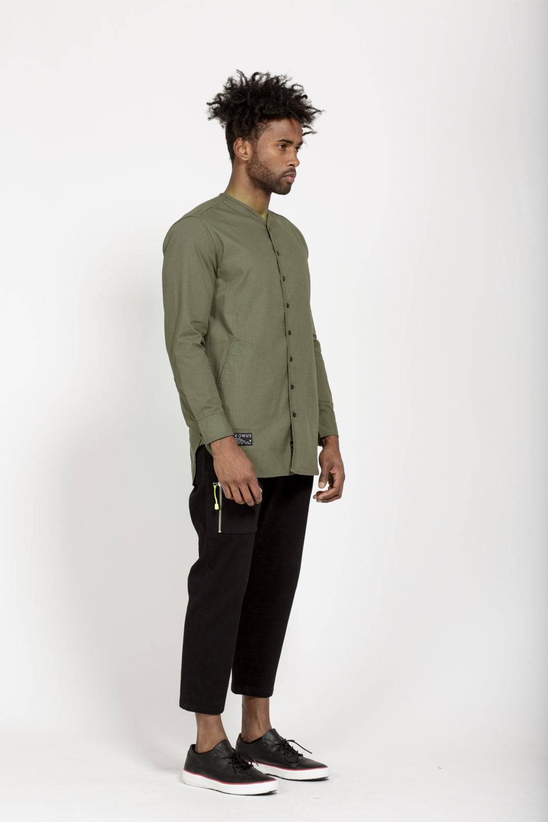 Konus Men's Rip Stop Liner Shirt in Olive by Shop at Konus