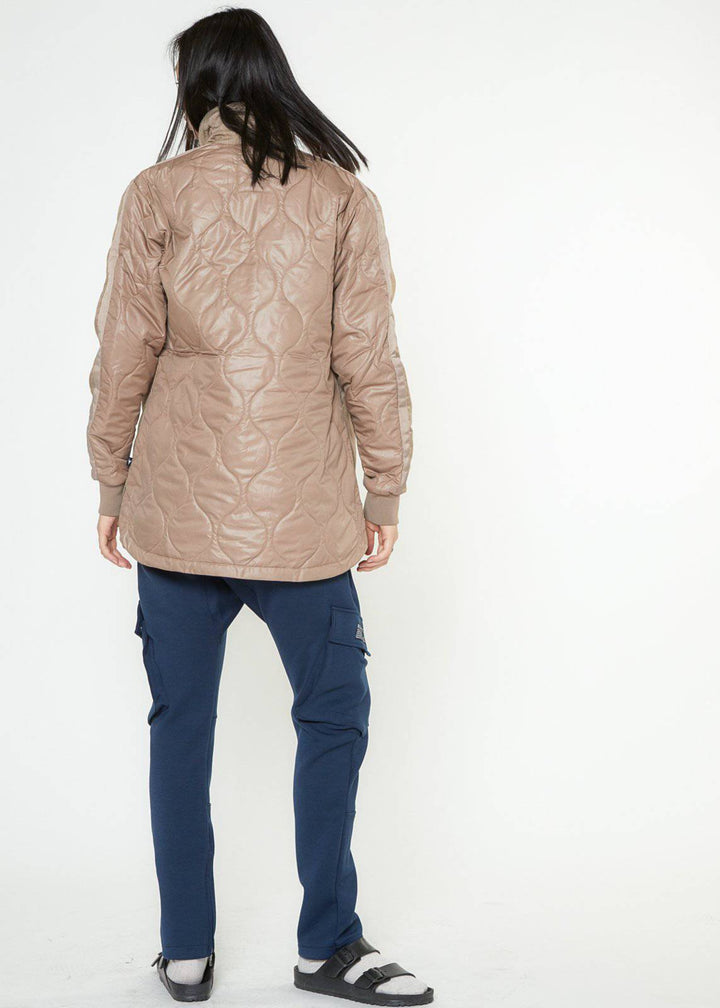 Konus Men's Quilted Back Coach Jacket in Beige by Shop at Konus