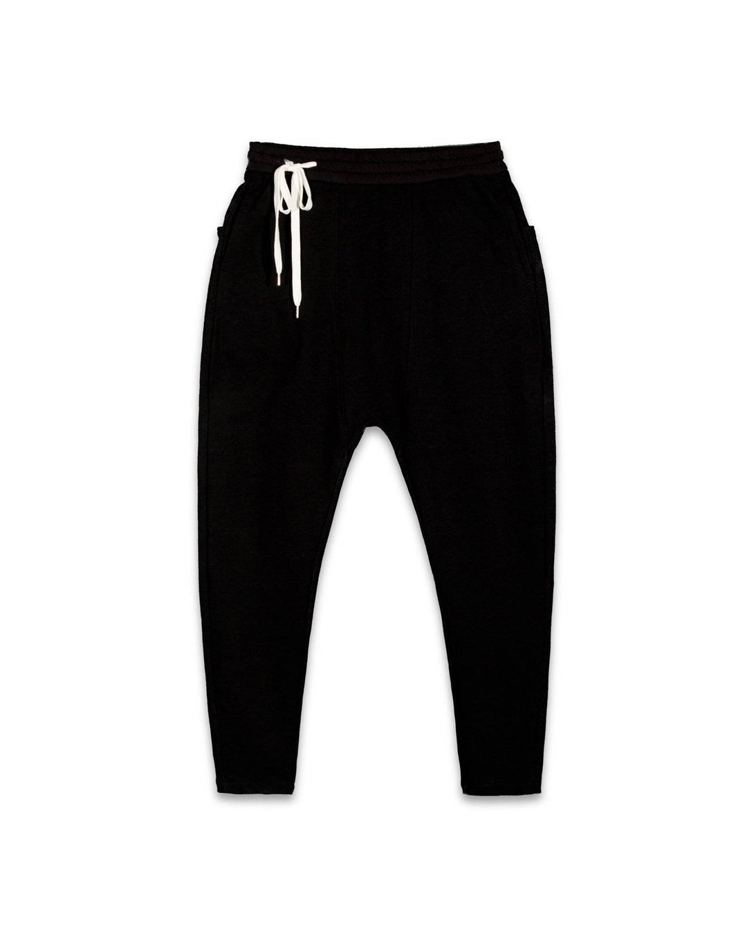 Konus Men's Drop Crotch Sweatpants in Black by Shop at Konus